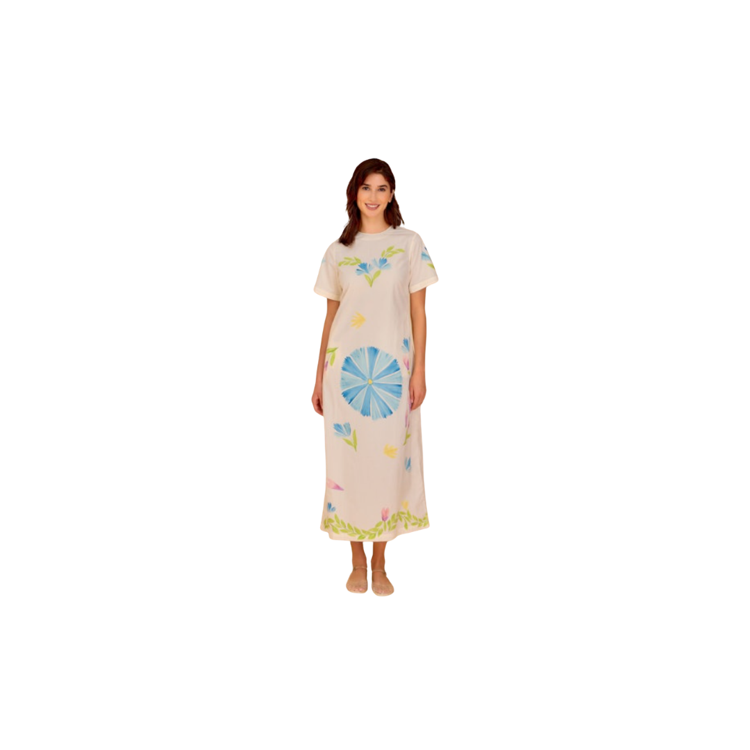 Flora Painted Gwenyth Dress