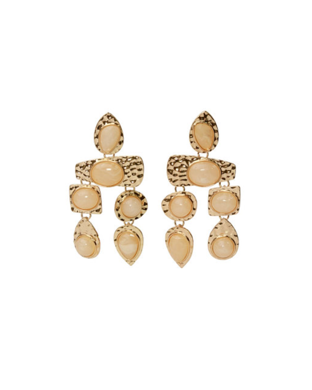 Multi Stone Geometric Earrings