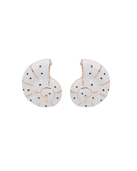 White Shell Earrings