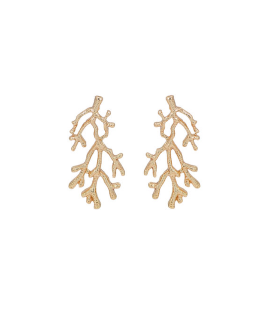 Textured Coral Earrings