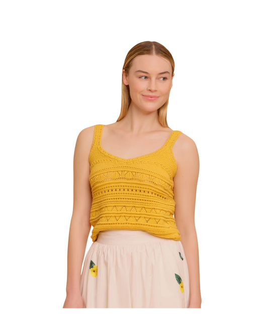 Iris Crochet Top in Marigold