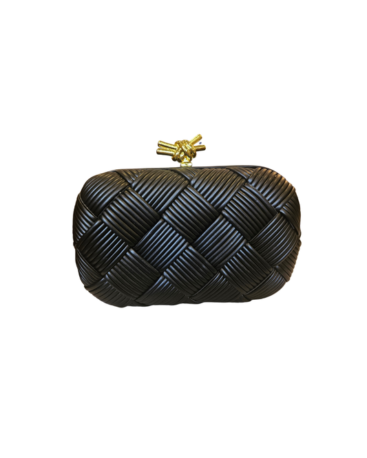 Woven Clutch in Black