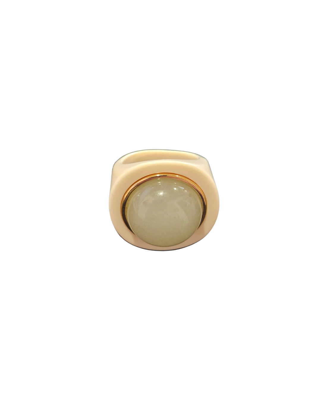 Ivory/Aquamarine Quartz Ring