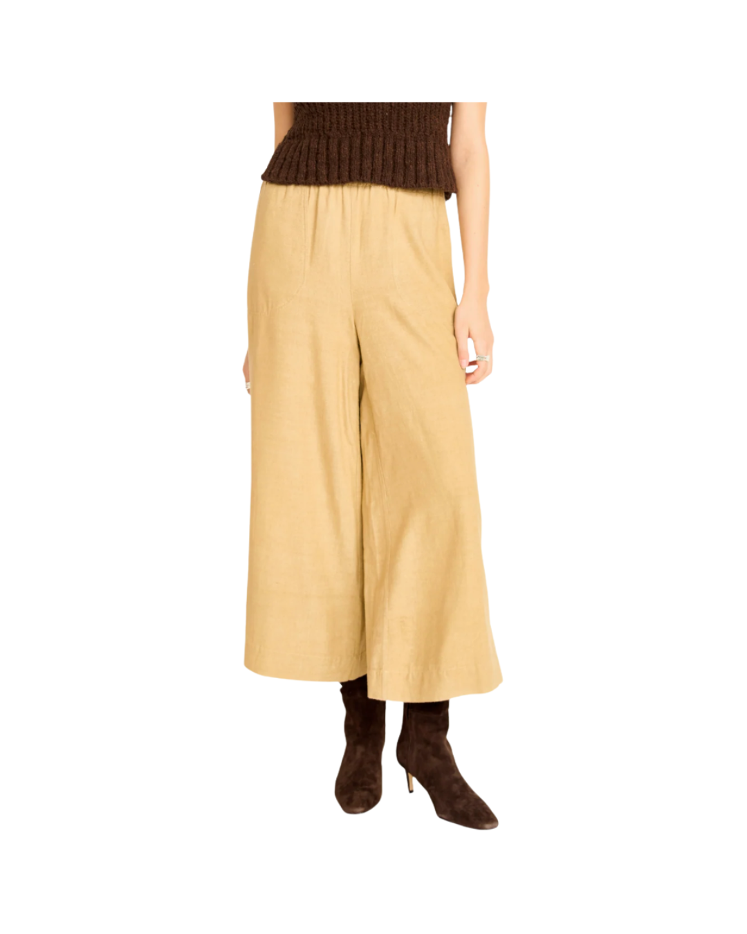 Silk Pant in Wheat