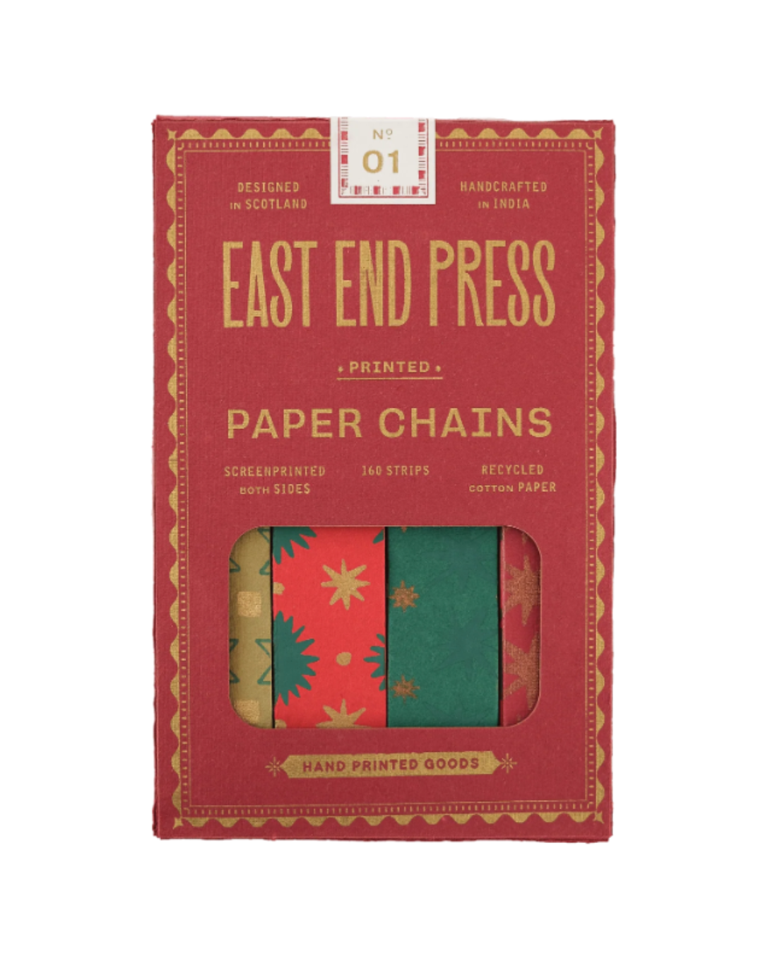 Screen Printed Paper Chain Kit {Festive}