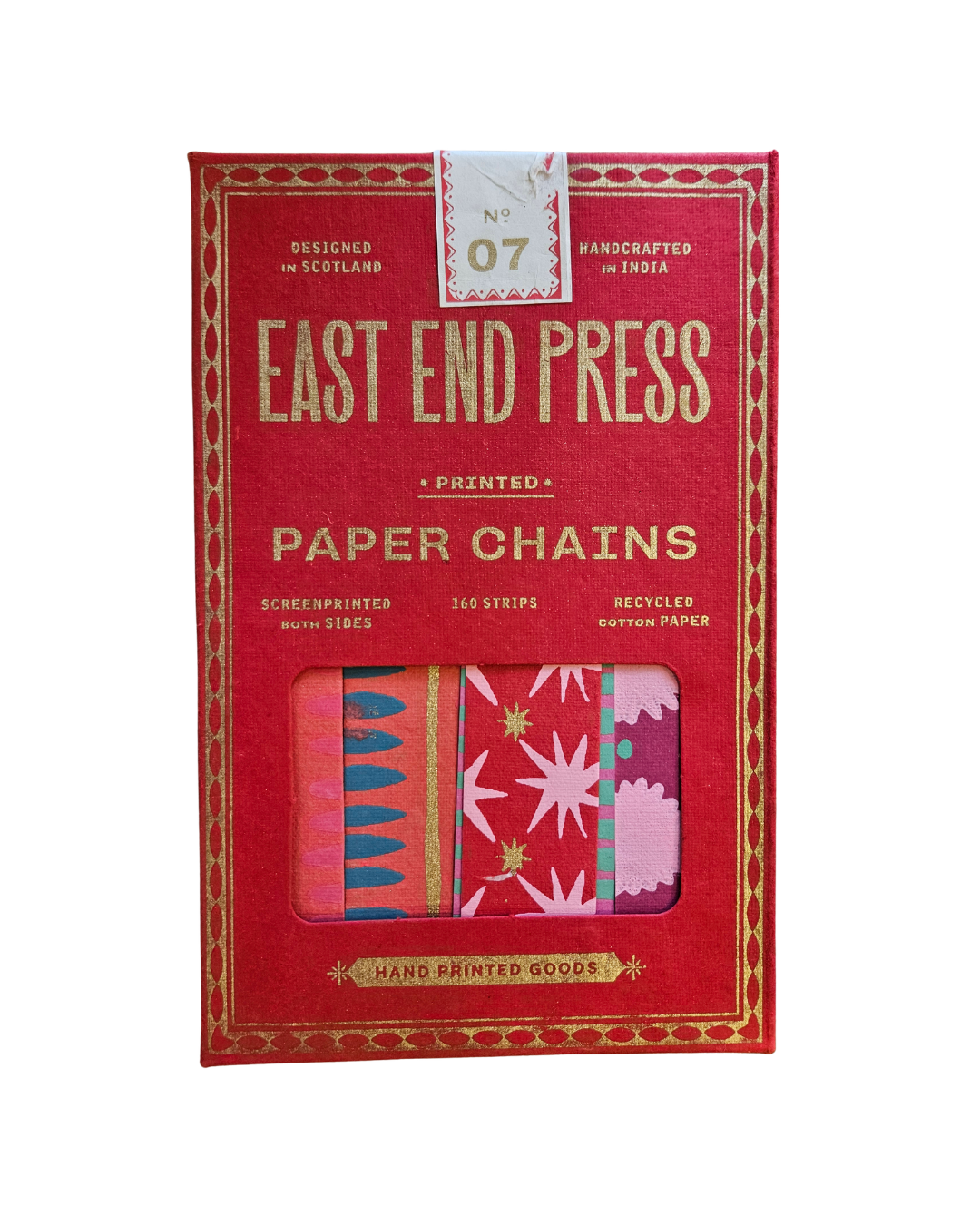 Screen Printed Paper Chain Kit {Colourful Christmas}