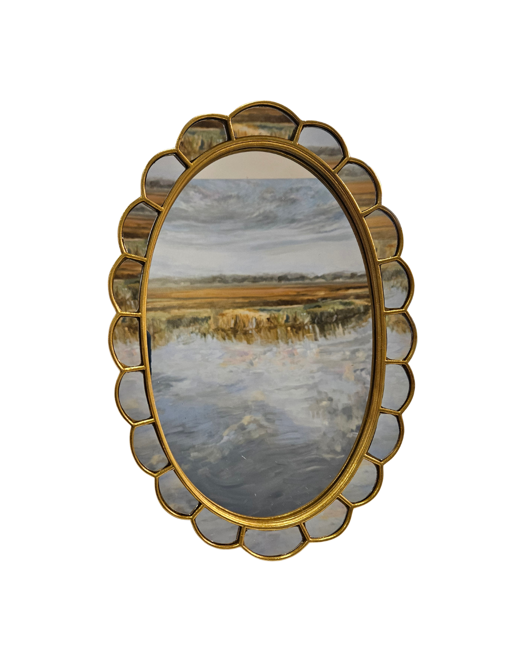 Gold Scalloped Mirror