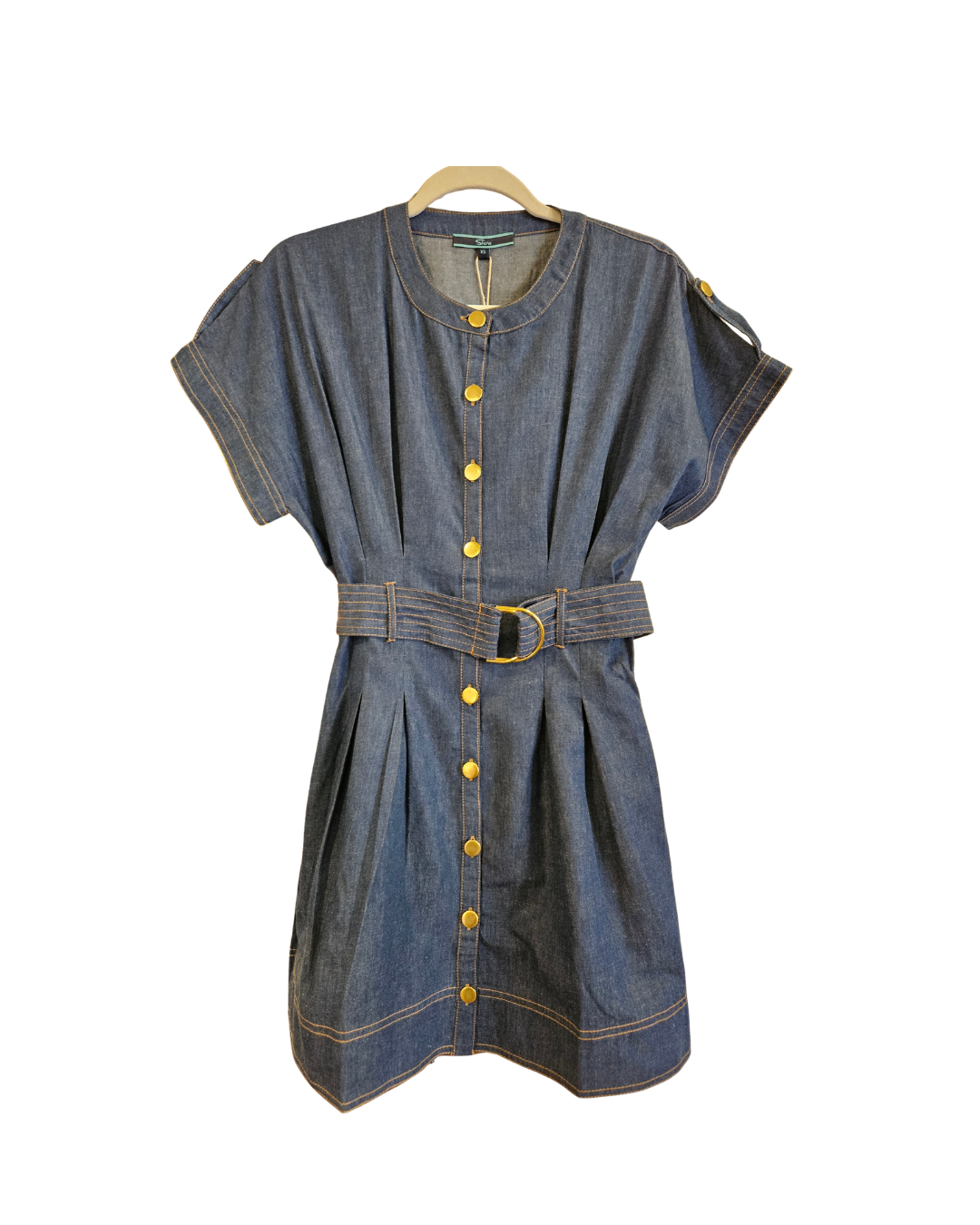 Nicolette Mini Dress in Dark Chambray