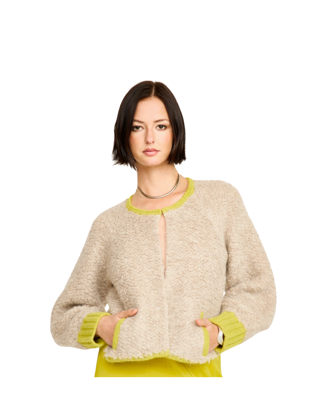 Fargo Knit Jacket {Sand/Lemongrass}