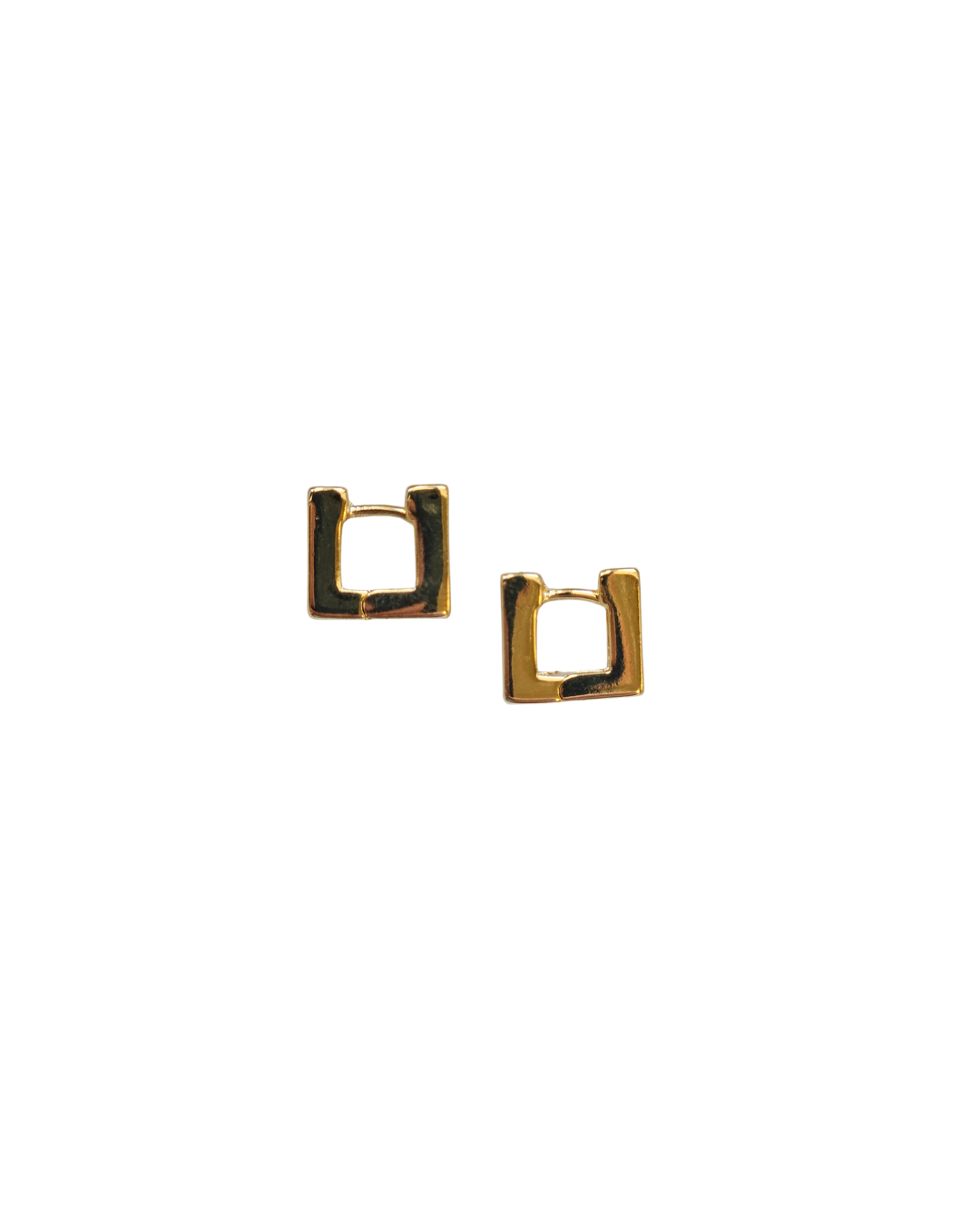 Geometric Huggie Hoops