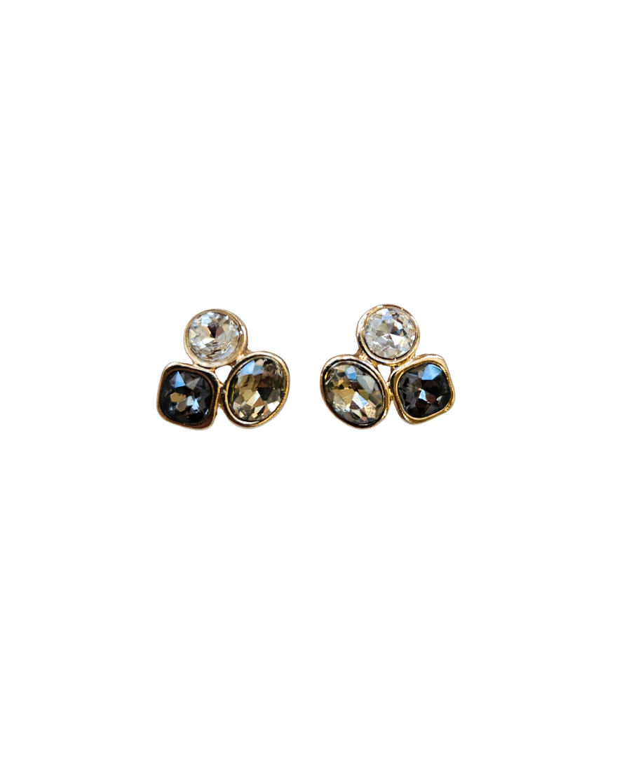 Cluster Stone Earrings