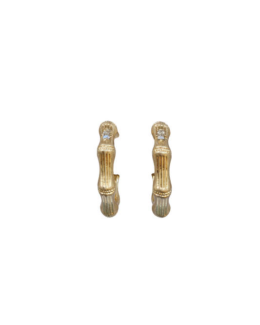 Bamboo Textured Hoops