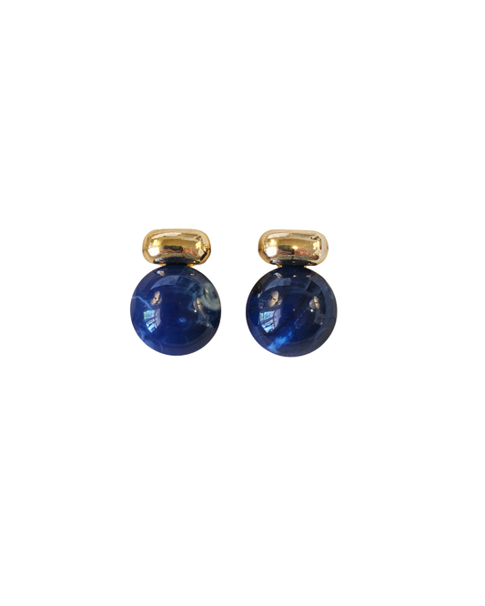 Royal Blue dome shaped earrings
