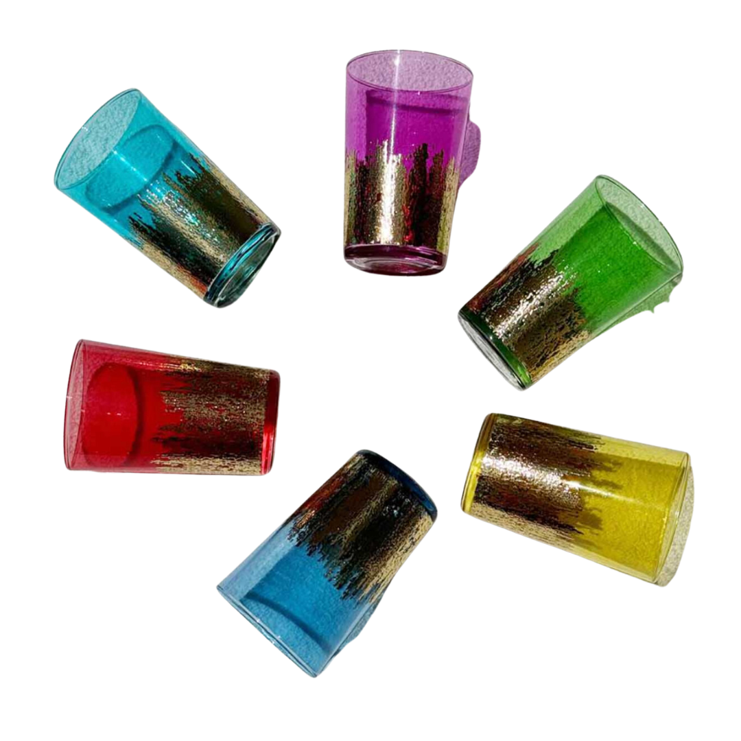 Flame Moroccan Tea Glasses {Set of 6/Assorted}