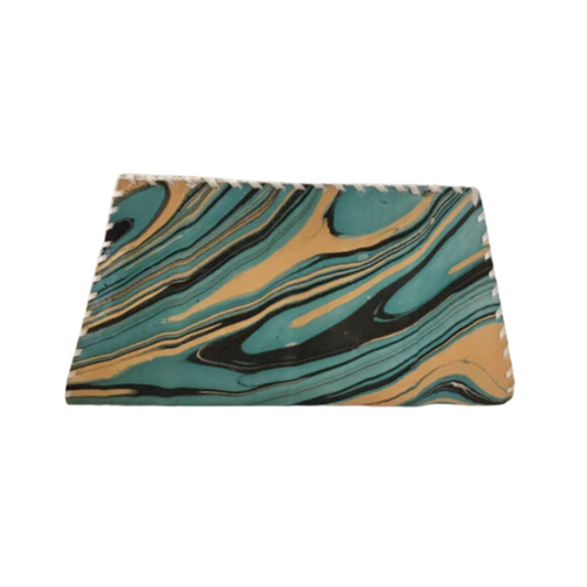 Marbled Leather Mini Clutch