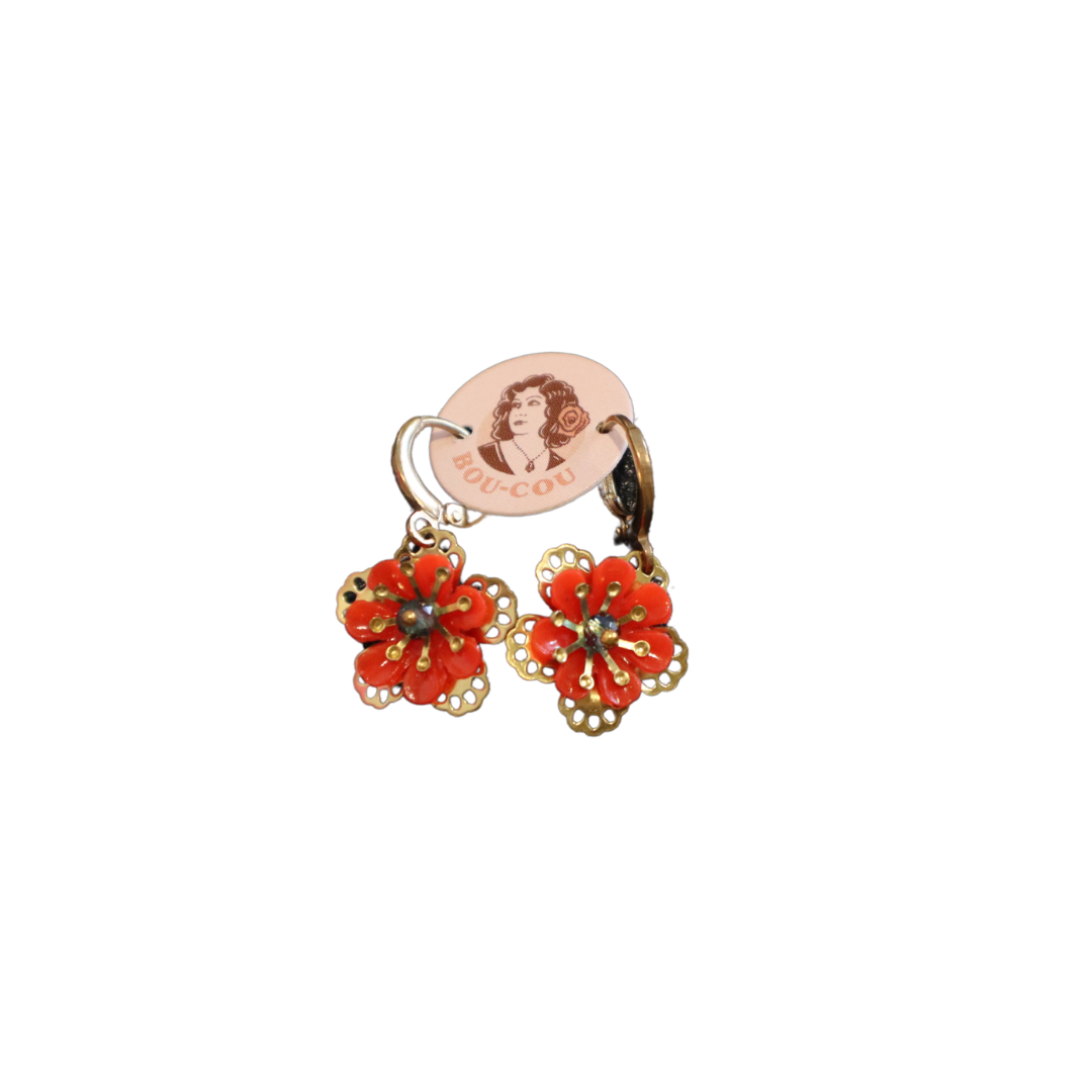 Mini Flower Dangle Earrings