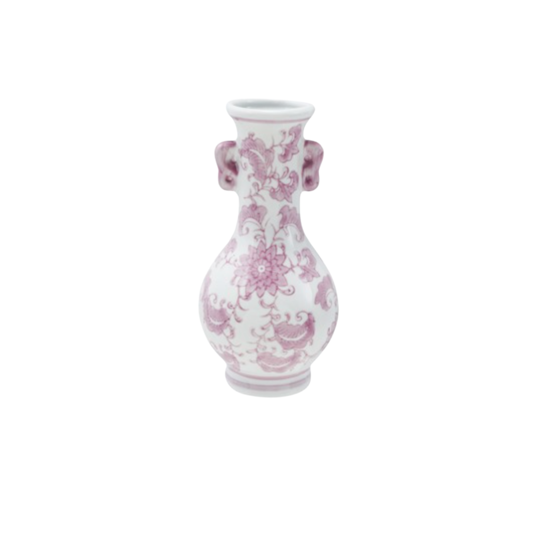 Lavender Floral Stone Vase