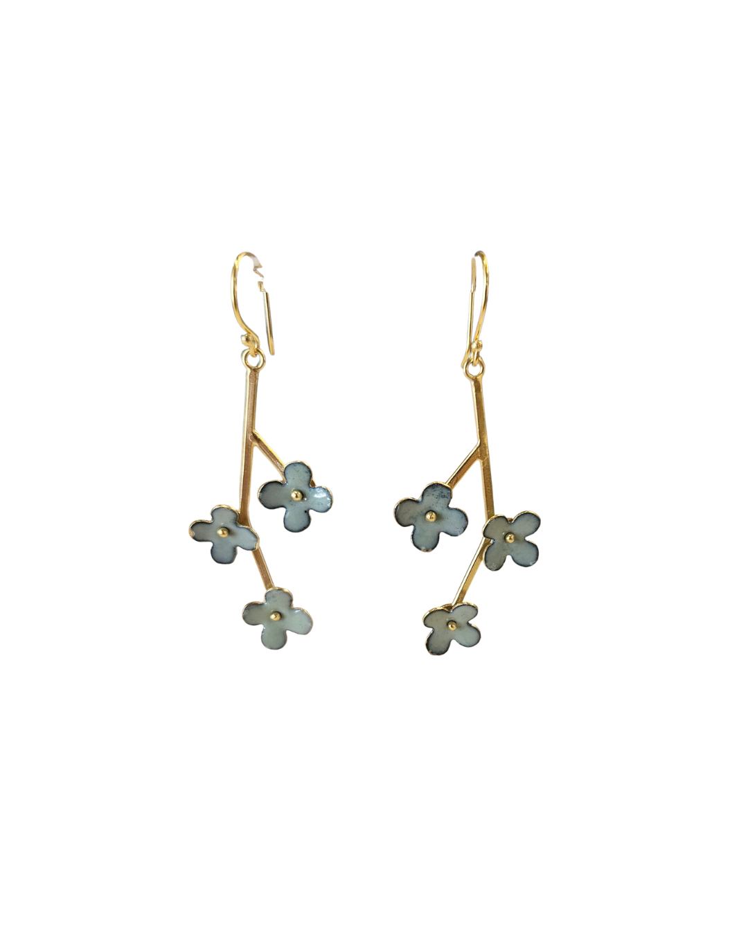 Flower on Branch Earrings