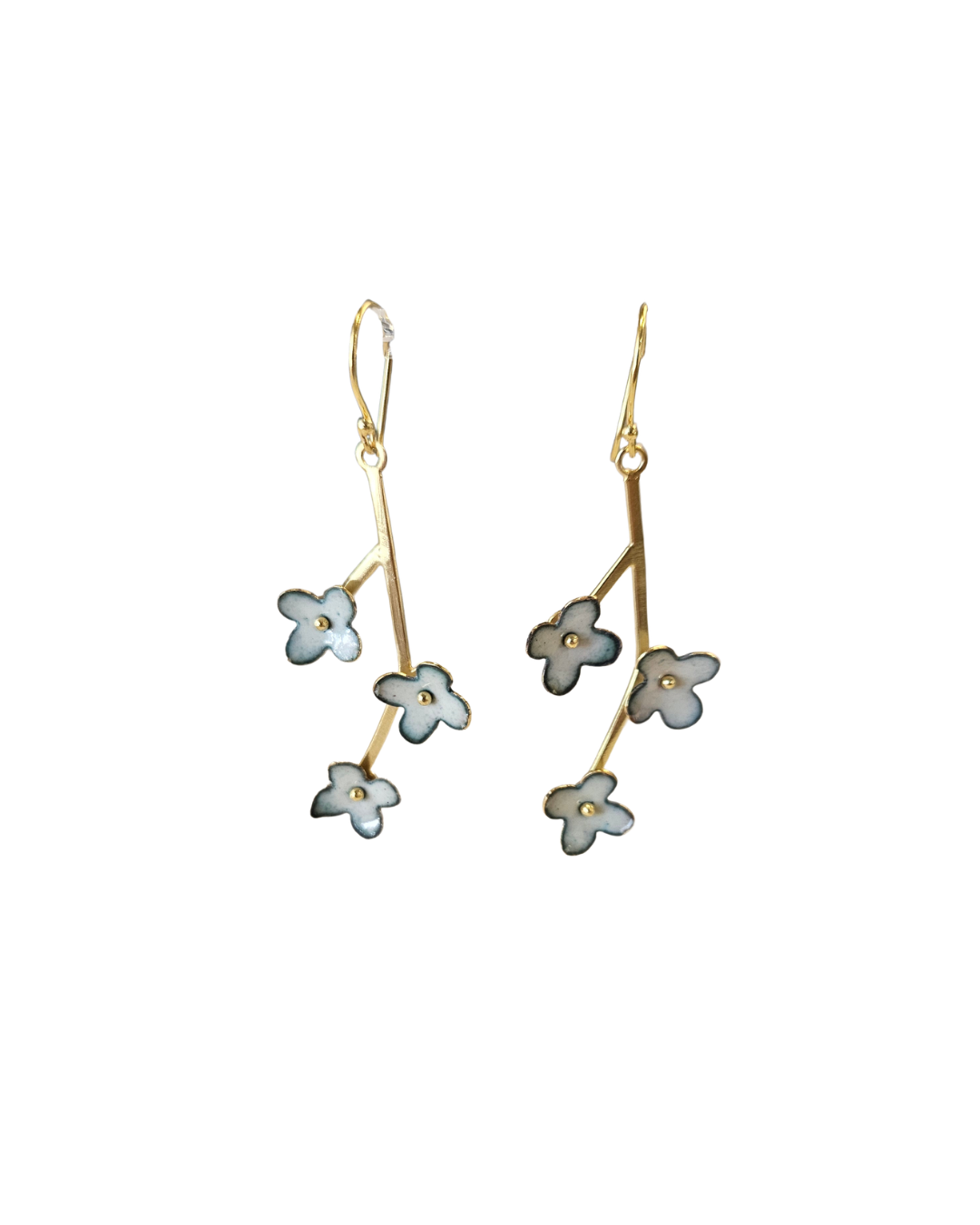 Flower on Branch Earrings