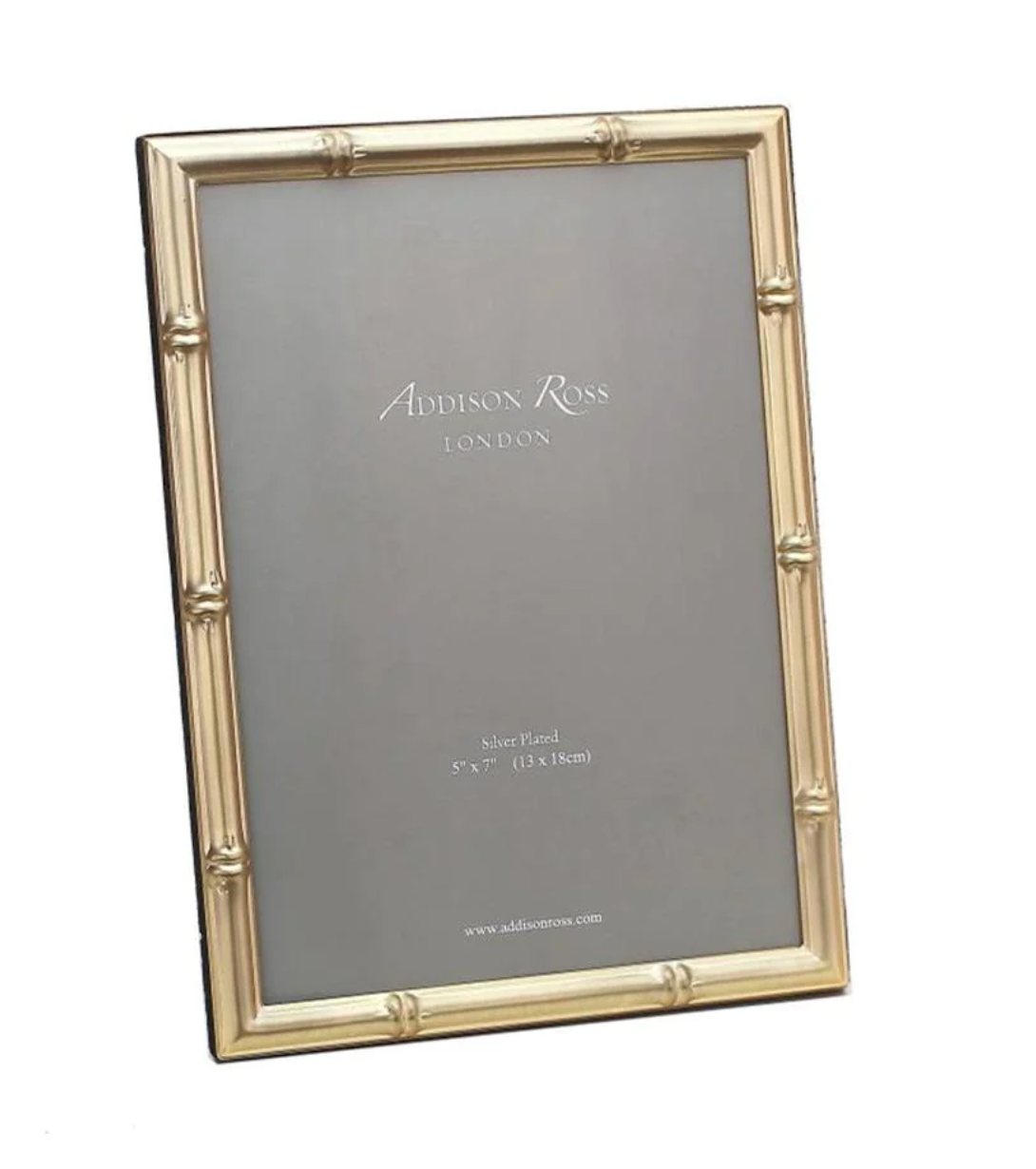 Bamboo Matte Gold Photo Frame 5x7