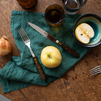 5 pc Cutlery Set {Tortoise, Classic Handle}