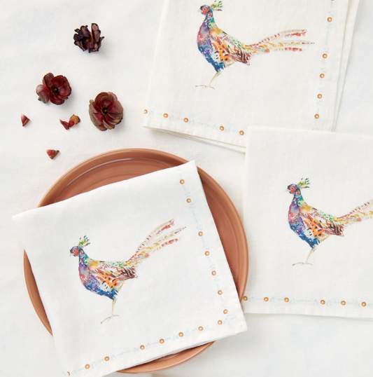 Pheasants Dinner Napkin {Set of 4}