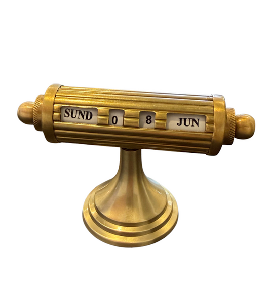 Vintage Calendar Brass