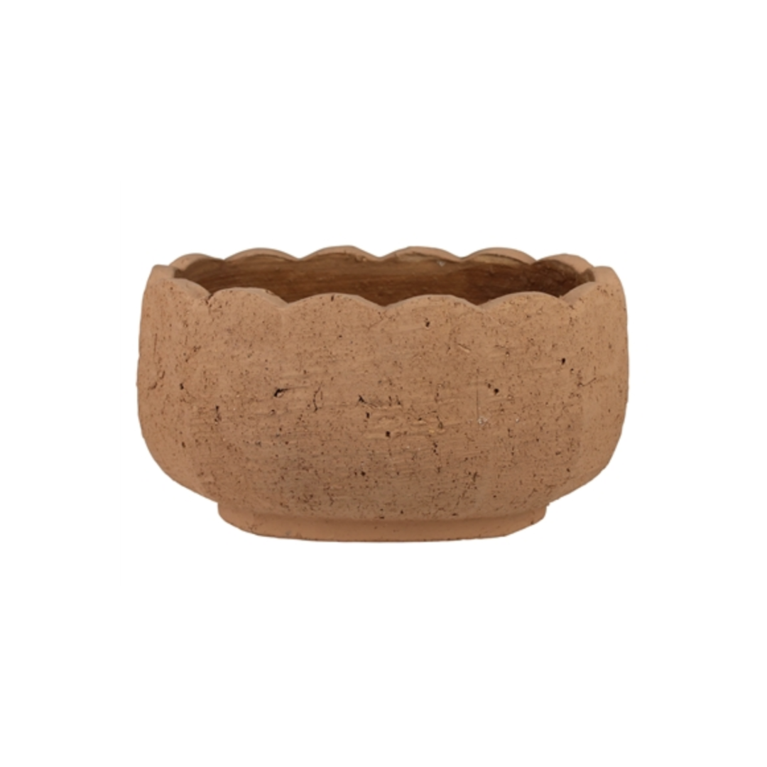 Terra Cotta Scalloped Planter