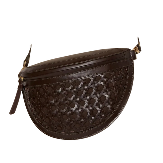 Dewitt Weave Crossbody Bag {Brown}