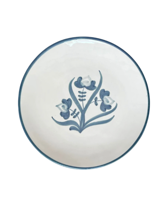 Lisbon Hand Painted Floral Salad Plate - Peacock