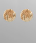 Patterned Raffia Earrings