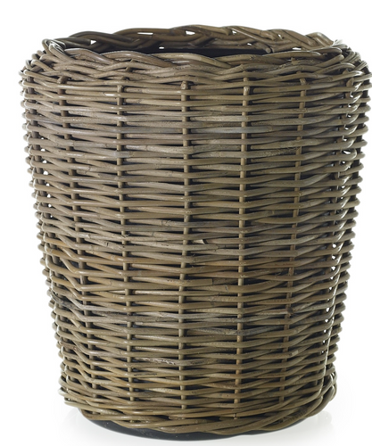 Rattan Basket with Plastic Liner 19.5