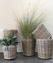 Load image into Gallery viewer, Rattan Basket with Plastic Liner 19.5&quot; x 20.5&quot;
