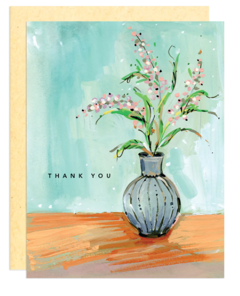 Thank You Pink Flowers Card