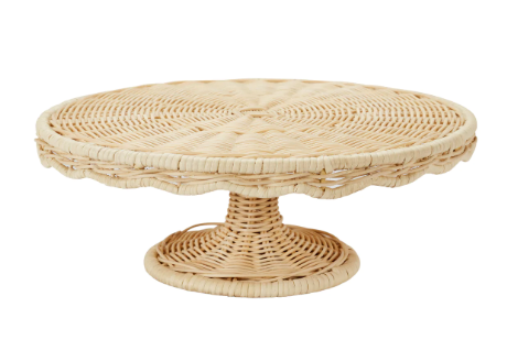 Round Rattan Serving Stand