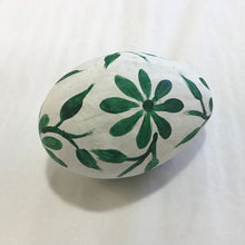 Load image into Gallery viewer, Paper Mache Egg {Green Floral}
